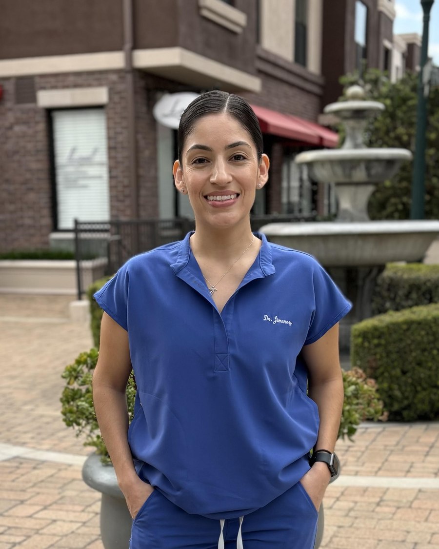 Dr. Sarah Jimenez, Doctor of Chiropractic and founder of Movida Chiropractic and Sports Care, outside the Monrovia clinic
